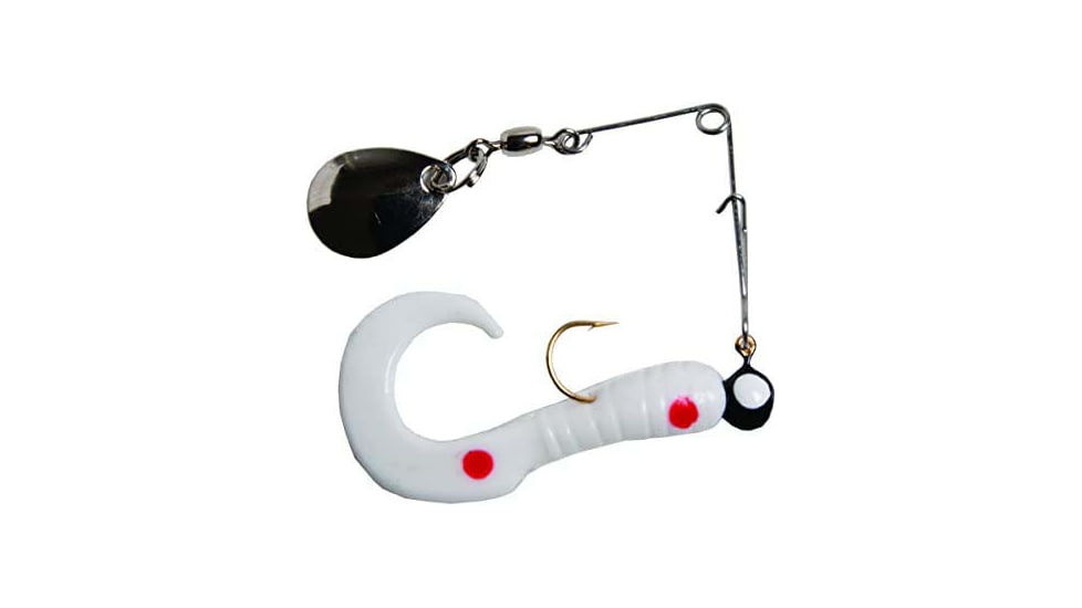 Betts Spin Curl Tail Lure, White Coachdog, 1/32oz, 1 1/2in, 021CT-42N
