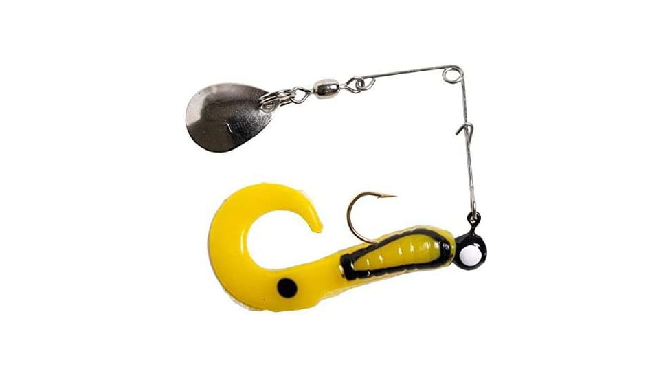 Betts Spin Curl Tail Lure, Yellow/Black Stripes, 1/32oz, 1 1/2in, 021CT-22N