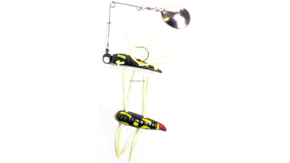 Betts Spin Grunts Grub Lure, Black Coachdog, 1/16oz, 1 1/4in, 022GRRL-41N