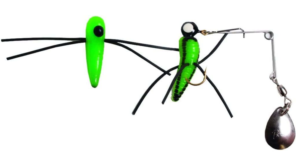 Betts Spin Grunts Grub Lure, Catalpa/Black Stripes, 1/32oz, 1in, 021GRRL-21N