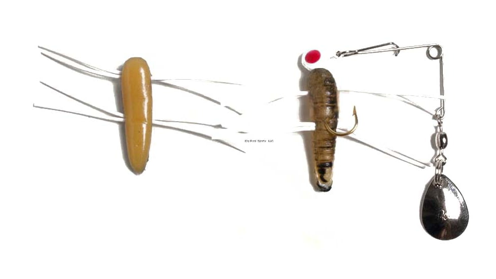 Betts Spin Grunts Grub Lure, Cricket/Black Legs, 1/16oz, 1 1/4in, 022GRRL-49N