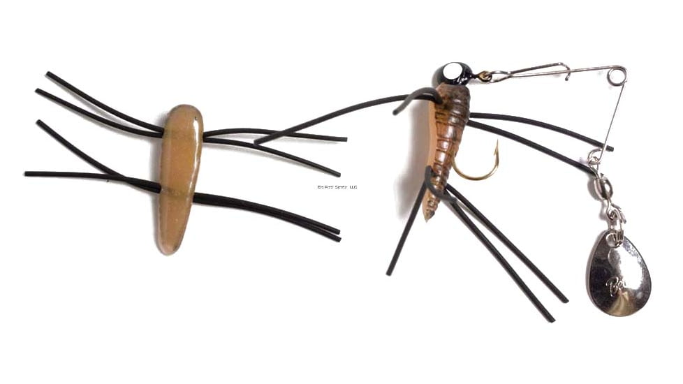 Betts Spin Grunts Grub Lure, Cricket/White Legs, 1/32oz, 1in, 021GRRL-50N