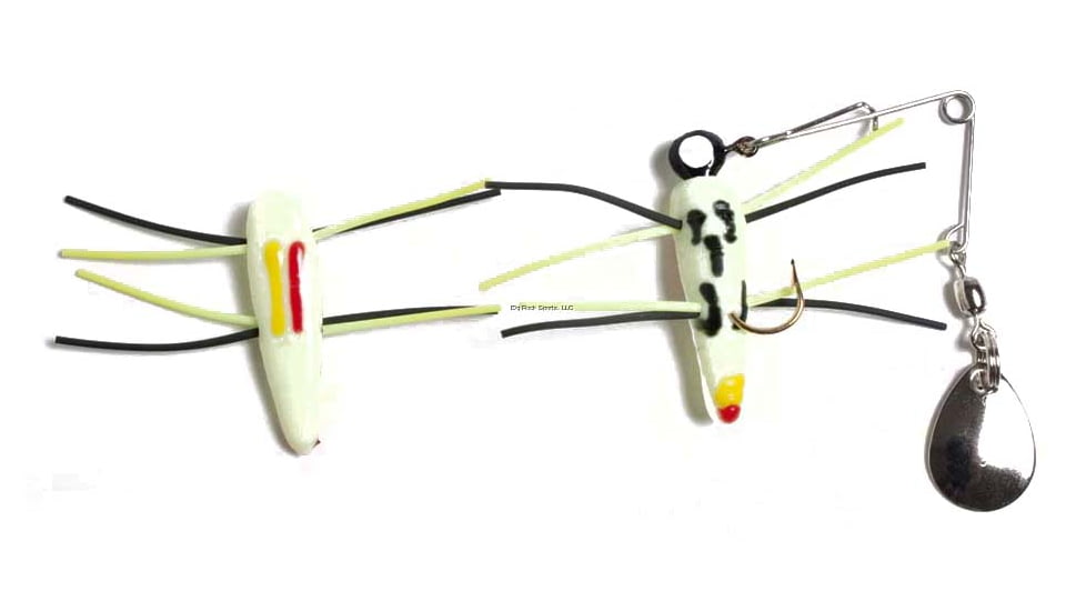 Betts Spin Grunts Grub Lure, White Coachdog, 1/32oz, 1in, 021GRRL-42N