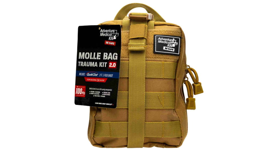 Adventure Medical Kits 2.0 Molle Bag Trauma Kit, Khaki, 2064-0304