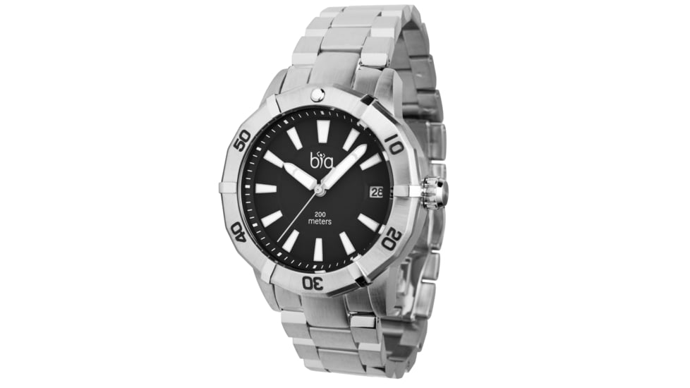 Bia Rosie Dive Watches, Black Dial, Ss Link Bracelet, Steel, One Size, B2001