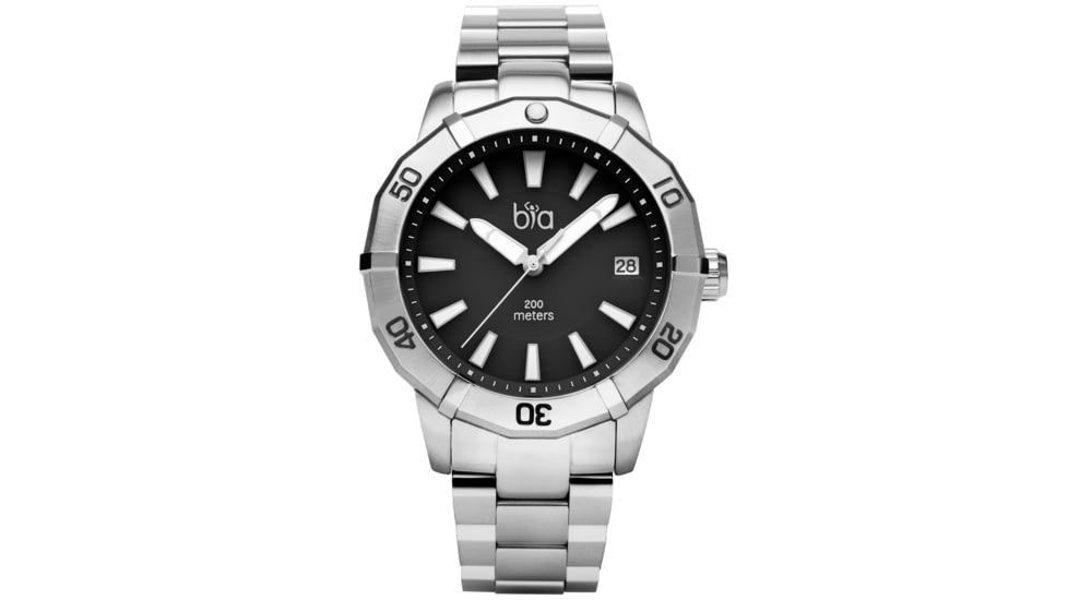 Bia Rosie Dive Watches, Black Dial, Ss Link Bracelet, Steel, One Size, B2001