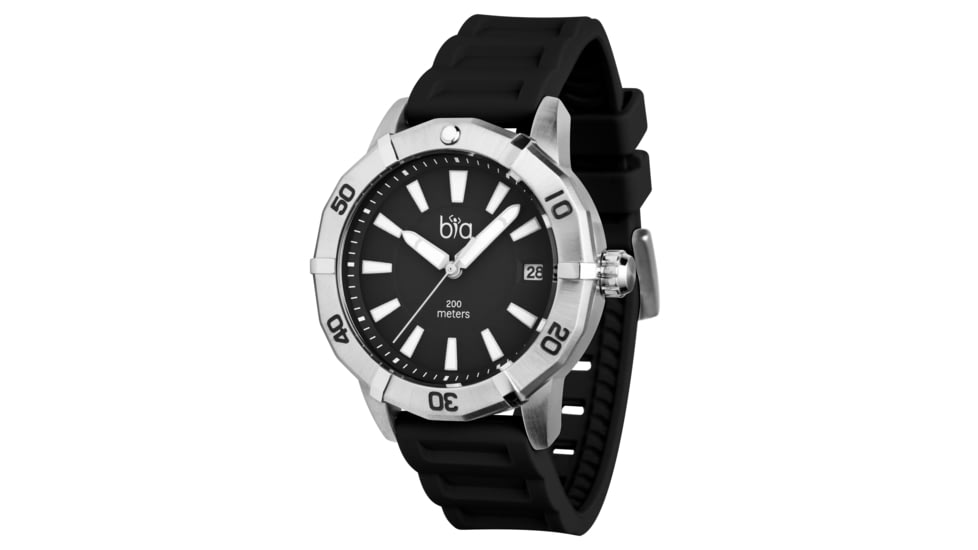 Bia Rosie Dive Watches, Black Dil Black Strap, Steel, One Size, B2002