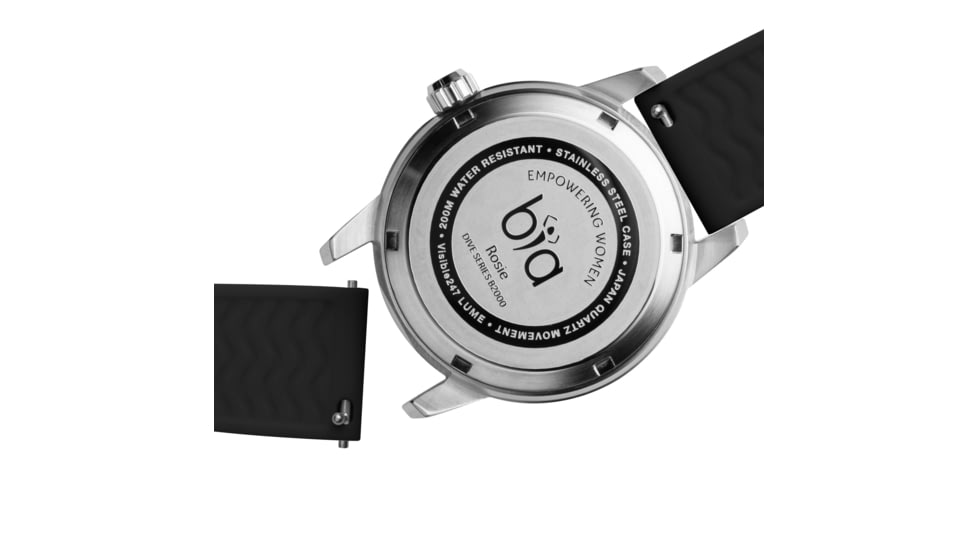 Bia Rosie Dive Watches, Black Dil Black Strap, Steel, One Size, B2002
