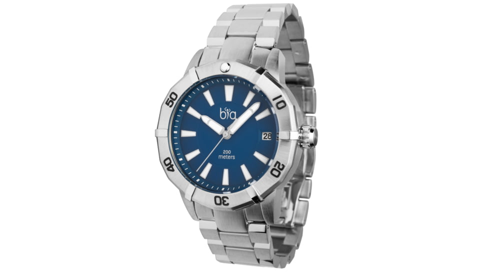 Bia Rosie Dive Watches, Dark Blue Dial, Solid Link Bracelet, Steel, One Size, B2003