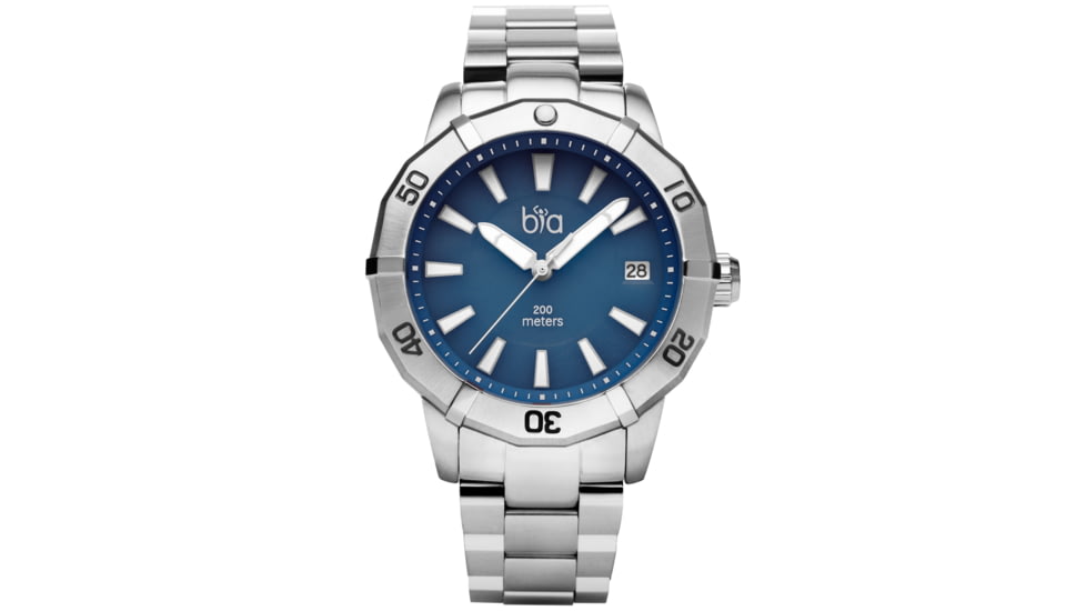 Bia Rosie Dive Watches, Dark Blue Dial, Solid Link Bracelet, Steel, One Size, B2003
