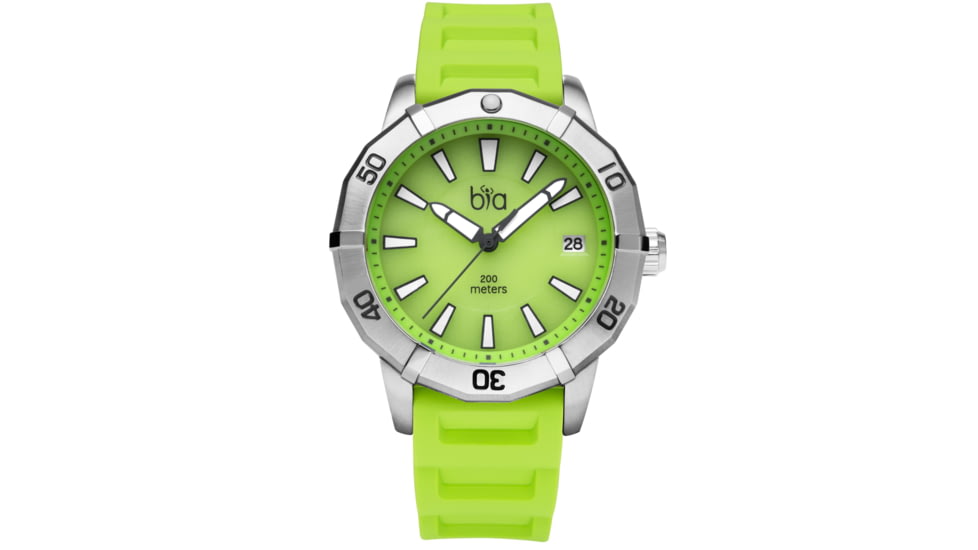 Bia Rosie Dive Watches, Green Dial, Green Strap, Steel, One Size, B2008