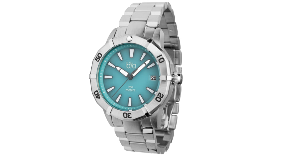 Bia Rosie Dive Watches, Light Blue Dial, Solid Link Bracelet, Steel, One Size, B2005