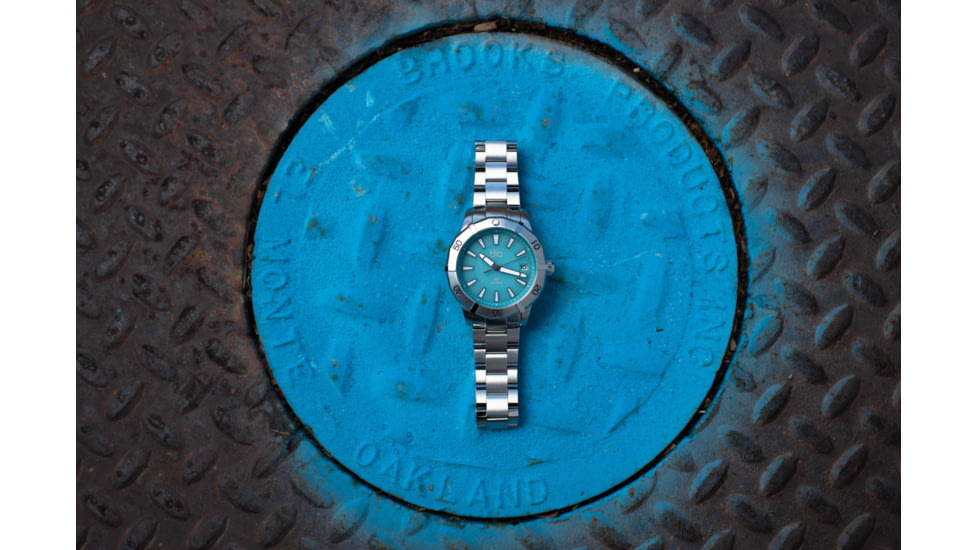 Bia Rosie Dive Watches, Light Blue Dial, Solid Link Bracelet, Steel, One Size, B2005