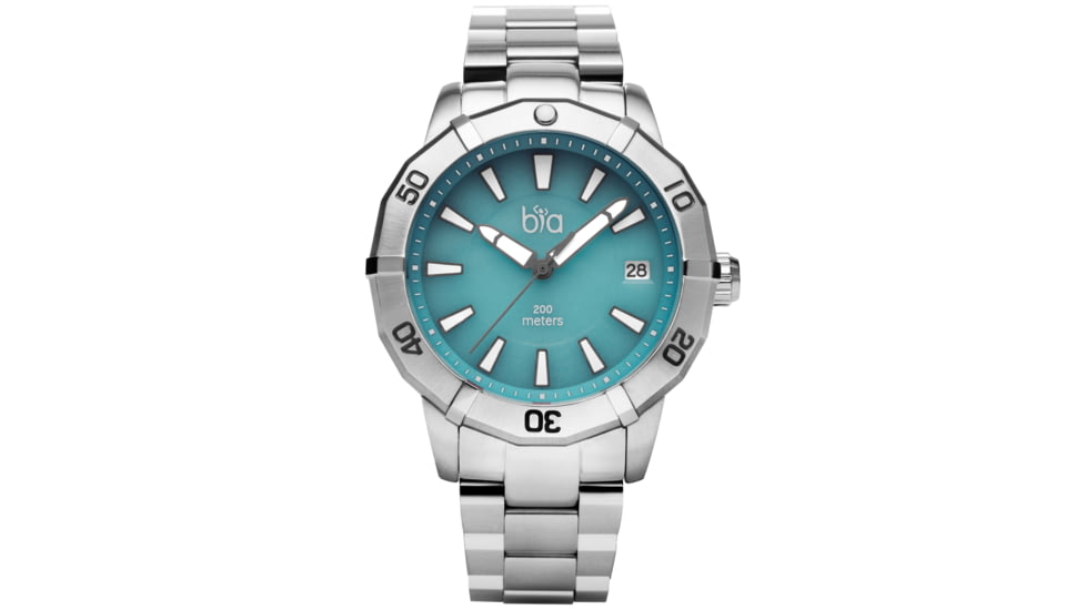Bia Rosie Dive Watches, Light Blue Dial, Solid Link Bracelet, Steel, One Size, B2005