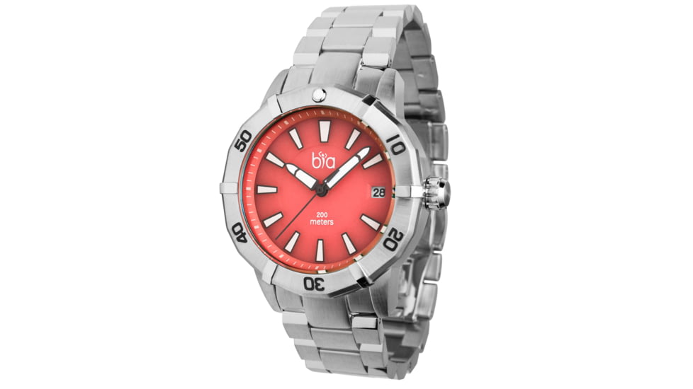 Bia Rosie Dive Watches, Pink Dial, Ss Link Bracelet, Steel, One Size, B2009