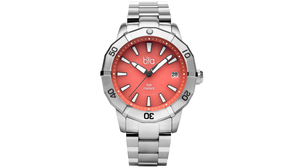 Bia Rosie Dive Watches, Pink Dial, Ss Link Bracelet, Steel, One Size, B2009
