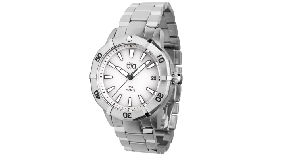 Bia Rosie Dive Watches, White Dial, Ss Link Bracelet, Steel, One Size, B2011