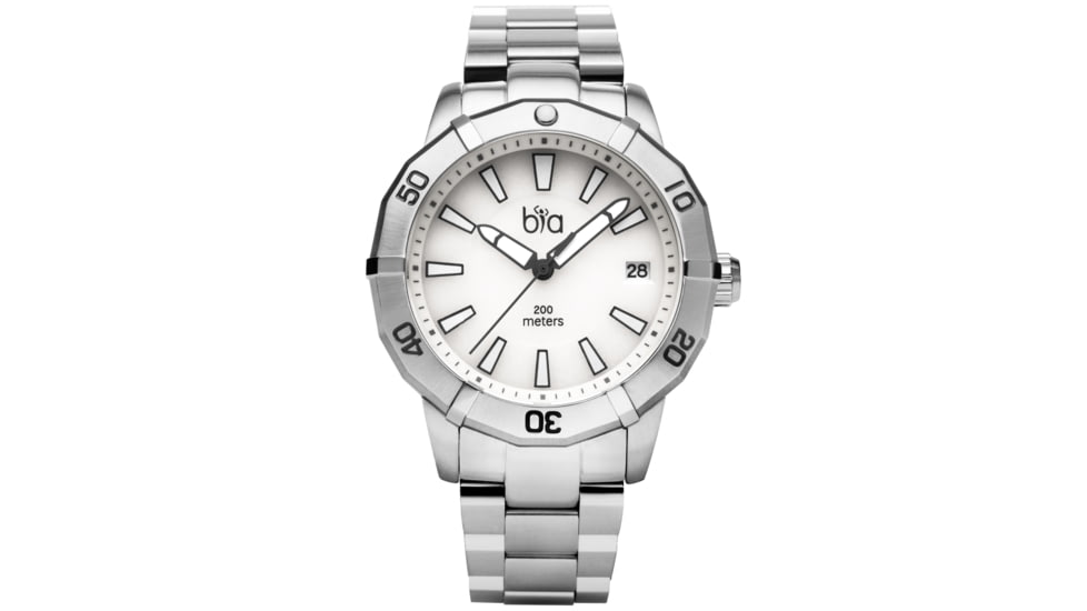 Bia Rosie Dive Watches, White Dial, Ss Link Bracelet, Steel, One Size, B2011
