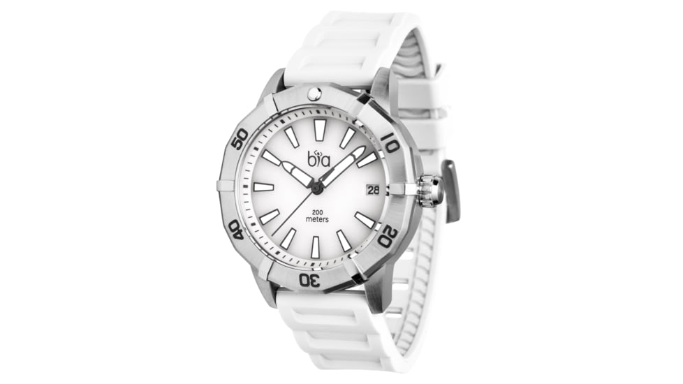 Bia Rosie Dive Watches, White Dial, White Strap, Steel, One Size, B2012