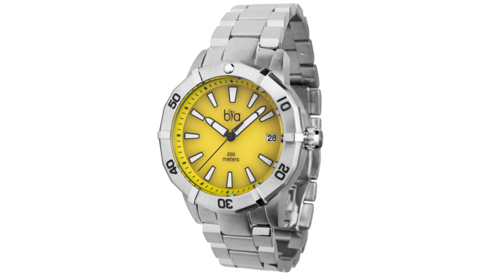 Bia Rosie Dive Watches, Yellow Dial, Ss Link Bracelet, Steel, One Size, B2013