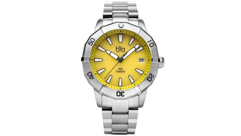 Bia Rosie Dive Watches, Yellow Dial, Ss Link Bracelet, Steel, One Size, B2013