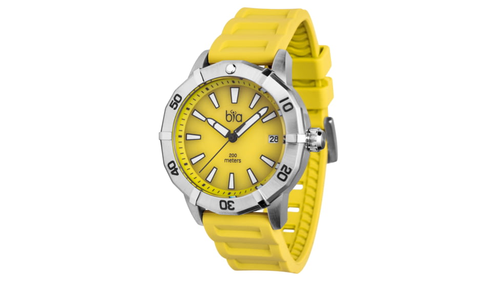 Bia Rosie Dive Watches, Yellow Dial, Yellow Strap, Steel, One Size, B2014