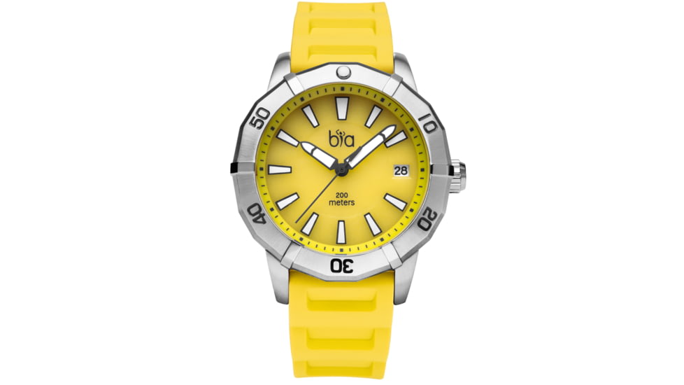 Bia Rosie Dive Watches, Yellow Dial, Yellow Strap, Steel, One Size, B2014