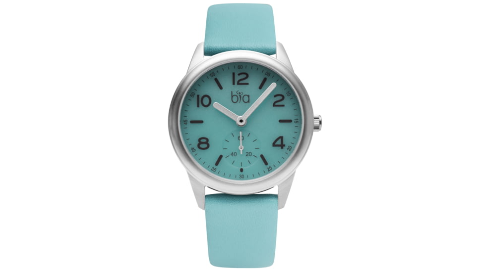 Bia Suffragette Watches, Aqua Dial, Aqua Strap, Steel, One Size, B1010