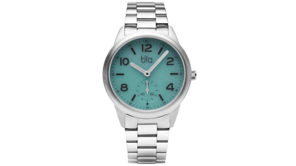 Bia Suffragette Watches, Aqua Dial, Ss Link Bracelet, Steel, One Size, B1008