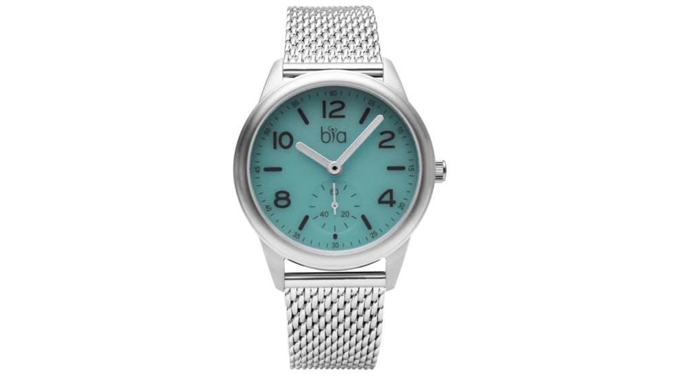 Bia Suffragette Watches, Aqua Dial, Ss Mesh Bracelet, Steel, One Size, B1009