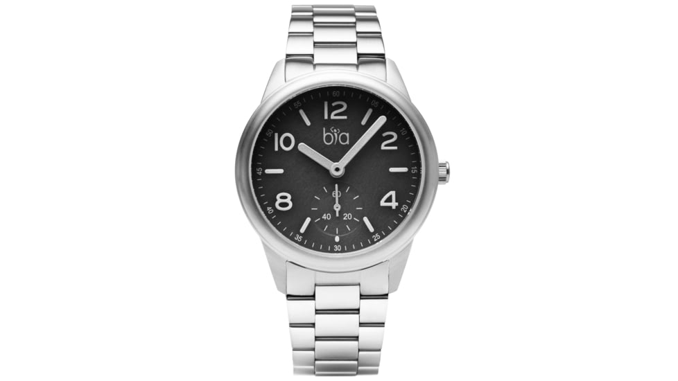 Bia Suffragette Watches, Black Dial, Steel Link Bracelet, Steel, One Size, B1001