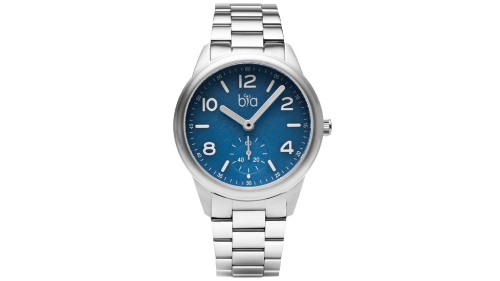Bia Suffragette Watches, Blue Dial, Steel Lonk Bracelet, Steel, One Size, B1003