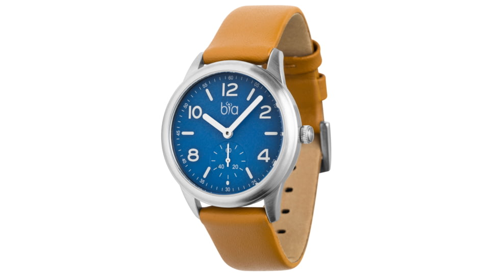 Bia Suffragette Watches, Blue Dial, Tan Strap, Steel, One Size, B1004