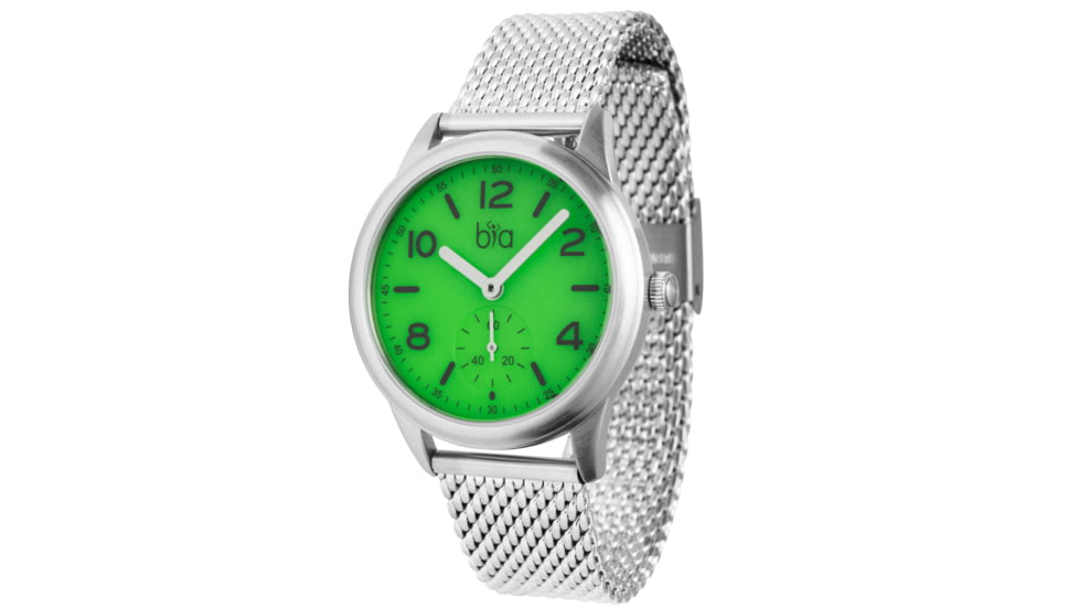 Bia Suffragette Watches, Green Dial, Ss Mesh Bracelet, Steel, One Size, B1006