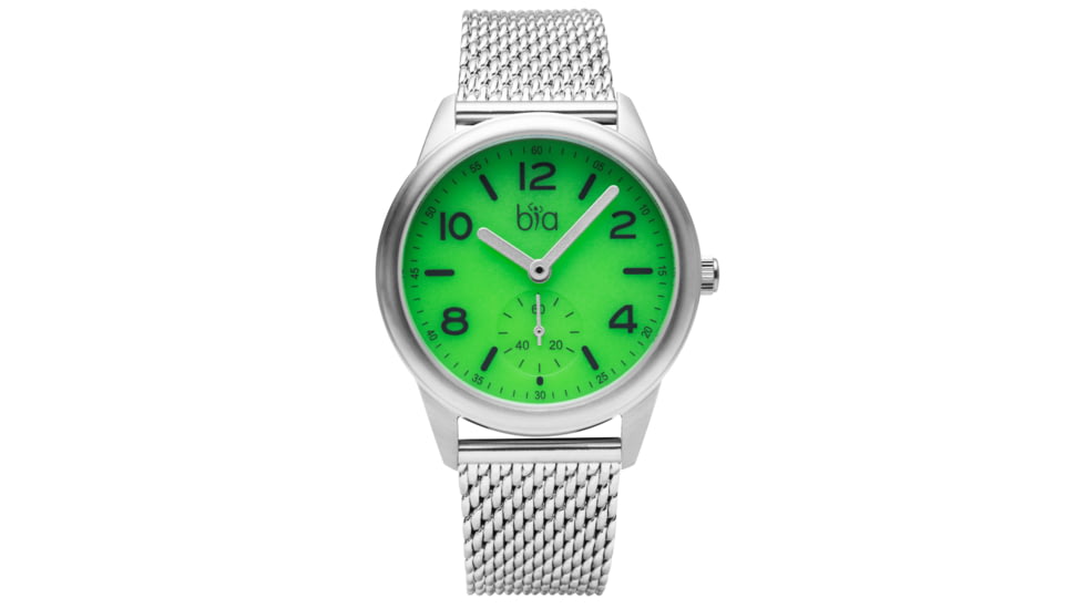 Bia Suffragette Watches, Green Dial, Ss Mesh Bracelet, Steel, One Size, B1006