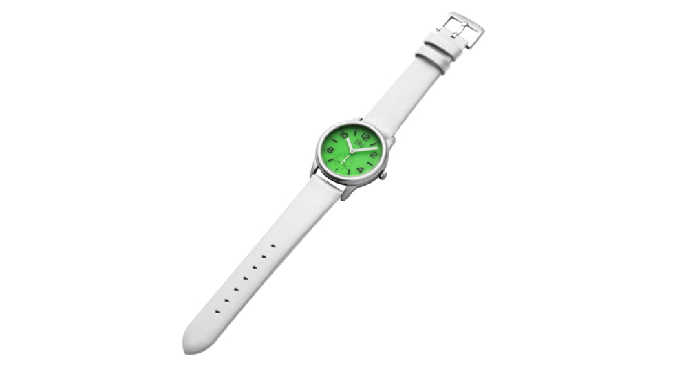 Bia Suffragette Watches, Green Dial, White Strap, Steel, One Size, B1007