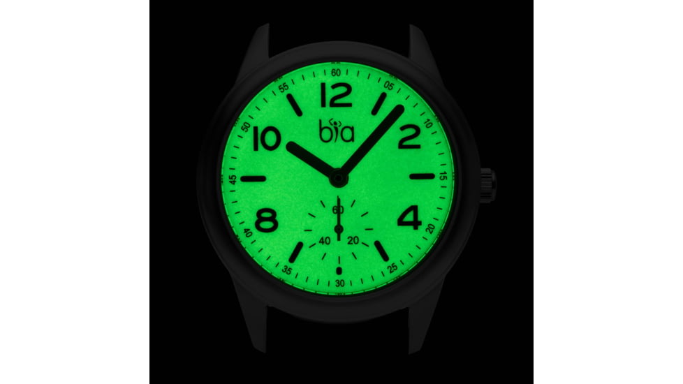 Bia Suffragette Watches, Ivory Dial, Black Strap, Steel, One Size, B1019