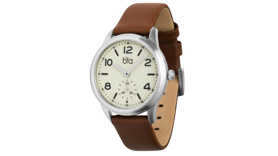 Bia Suffragette Watches, Ivory Dial, Brown Strap, Steel, One Size, B1020