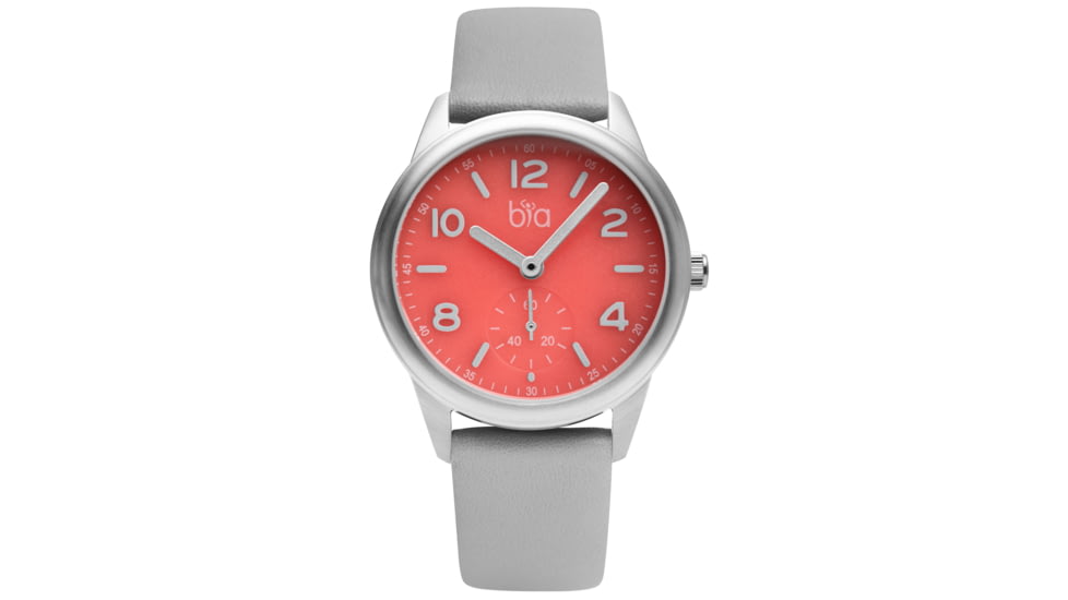 Bia Suffragette Watches, Pink Dial, Gray Strap, Steel, One Size, B1016