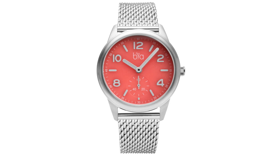 Bia Suffragette Watches, Pink Dial, Ss Mesh Bracelet, Steel, One Size, B1015