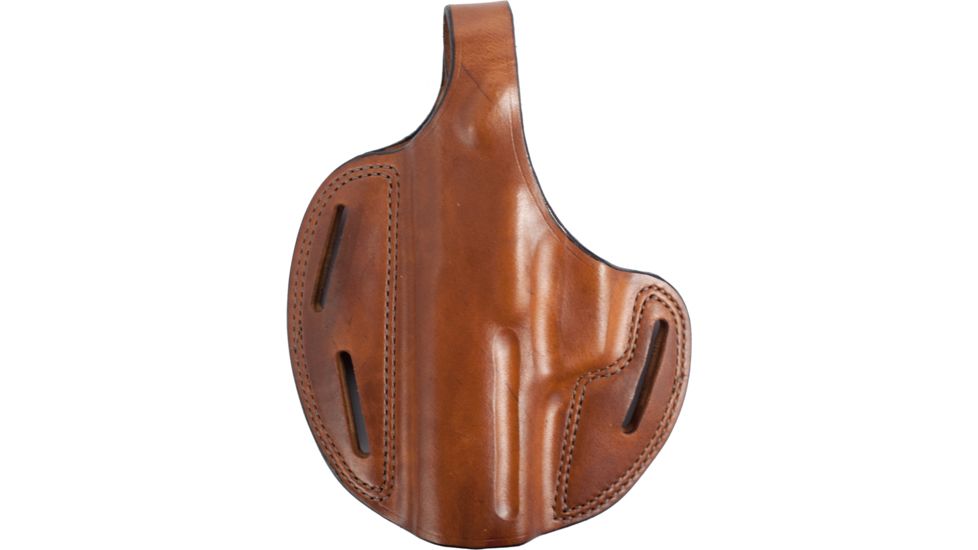 Bianchi 7 Shadow II Leather Belt Holster - Plain Tan, Left Hand 