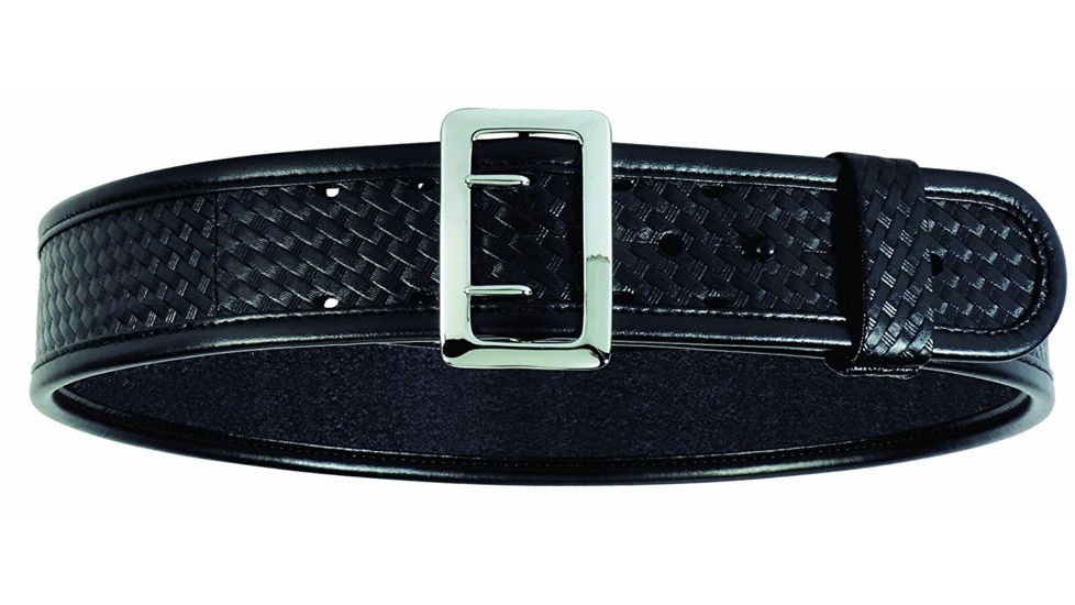 Bianchi 7960 AccuMold Elite Sam Browne Belt - Basket Black, Chrome, Waist Size 44-46in, 22229