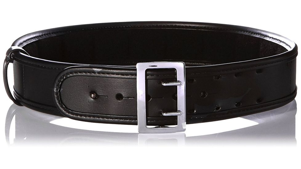 Bianchi 7960 AccuMold Elite Sam Browne Belt - Plain Black, Chrome, Waist Size 46-48in, 22230