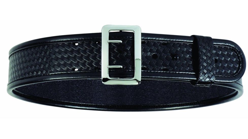 Bianchi 7965 ErgoTek Sam Browne Belt - Basket Black, Chrome, Waist Size 26-28in, 22430