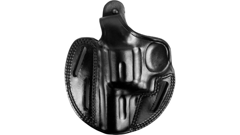 Bianchi 7 Shadow II Leather Hip Holster Plain Black, Left Hand 