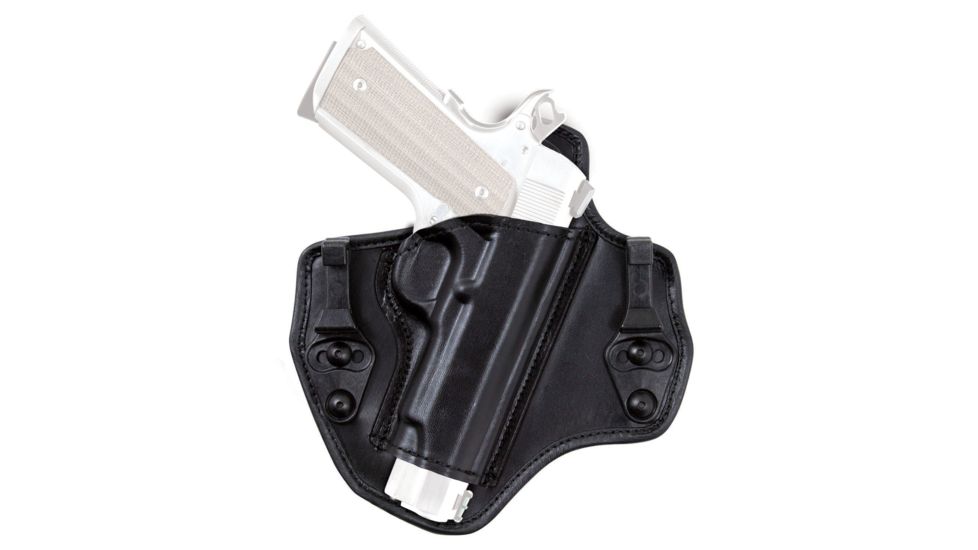 Bianchi Allusion Model 135 Suppression IWB Tuckable Leather Holster, Left Hand, Glock 43, Black 26933
