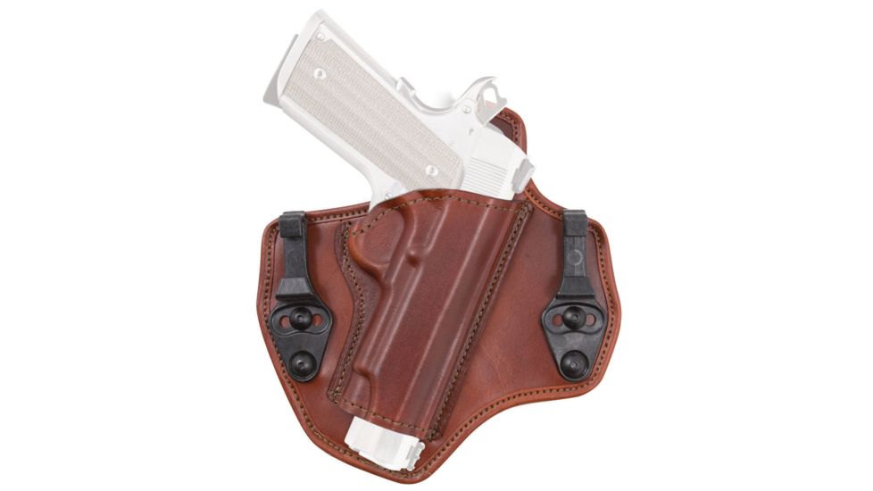 Bianchi Allusion Model 135 Suppression IWB Leather Holster, Left Hand, Glock 43, Tan 26931