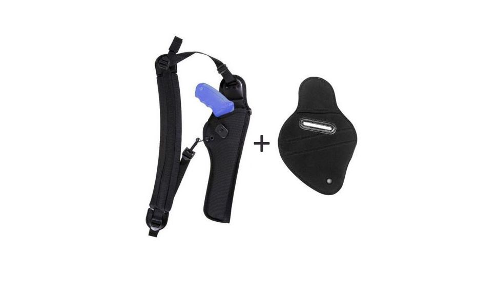 Bianchi 4101 Ranger HuSH Right Hand Shoulder Holster w/ Bianchi 4101H Ranger HuSH System Flap