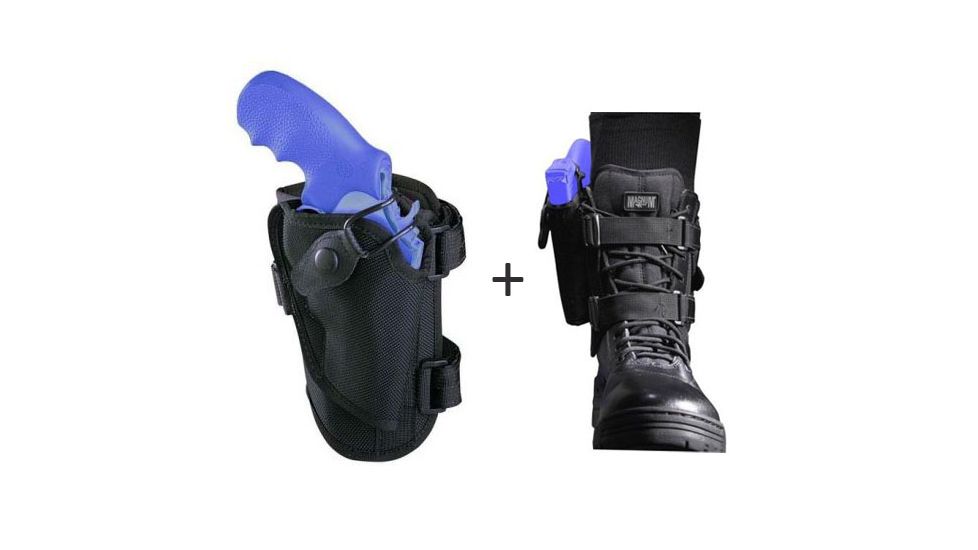 Bianchi 4750 Ranger Triad Right Ankle Holster w/ Bianchi 4751 Triad Leg Extender