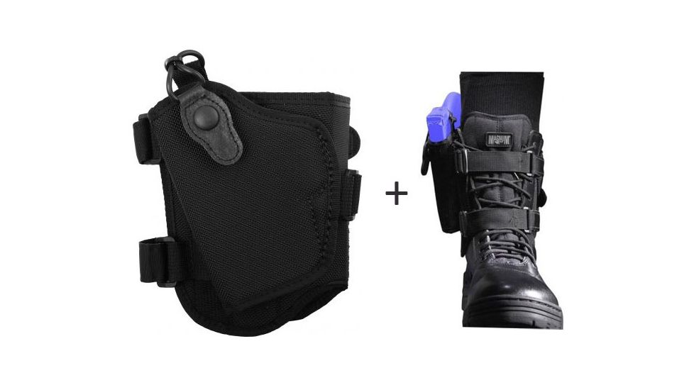 Bianchi 4750 Ranger Triad Left Ankle Holster w/ Bianchi 4751 Triad Leg Extender